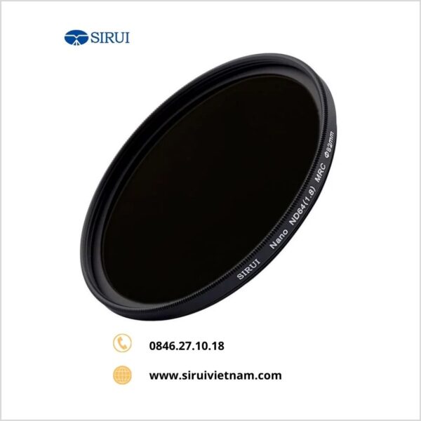 Kính lọc SIRUI Nano MRC ND64 82MM (6-STOP) - Sirui Việt Nam
