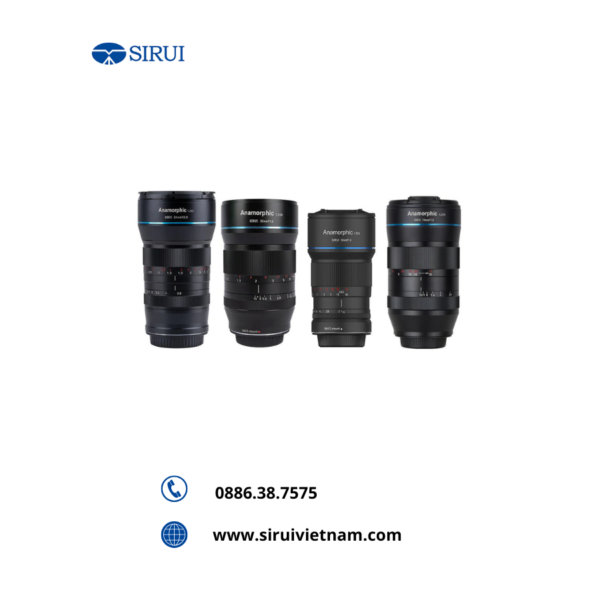 Bộ 4 ống kính Anamorphic Sirui 23/35/50/75mm f1.8 1.33x ngàm MFT